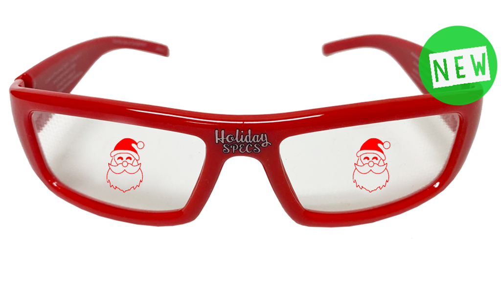 Holiday Specs Plastic Santa