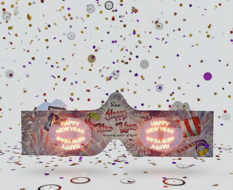Happy New Year 3D Glasses
