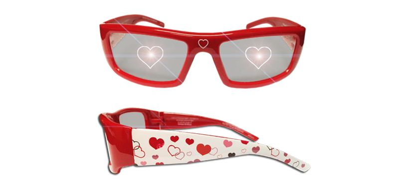 Happy Eyes Plastic Heart Glasses