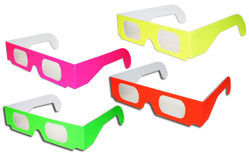 Assorted Neon Plain Glasses