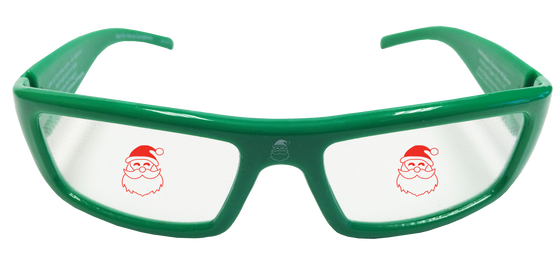 Holiday Specs Plastic Santa