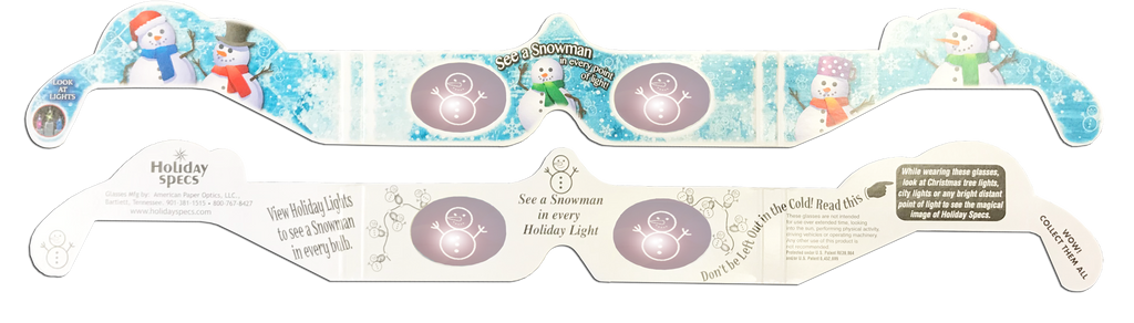 Snowman 3d glasses holiday specs sales